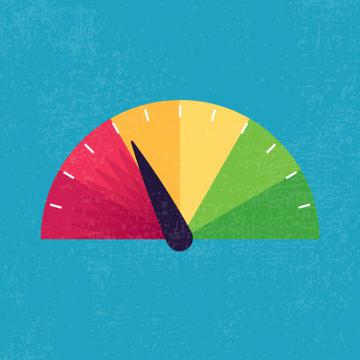 Medidor de tiempo colorido con la palabra 'tiempo' escrita en él, que indica el paso del tiempo.